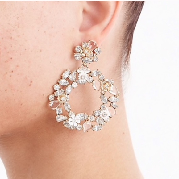 J. Crew crystal wreath earrings - Picture 3 of 8